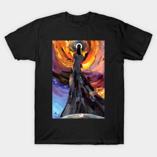 She Walks In Starlight Collage T-Shirt